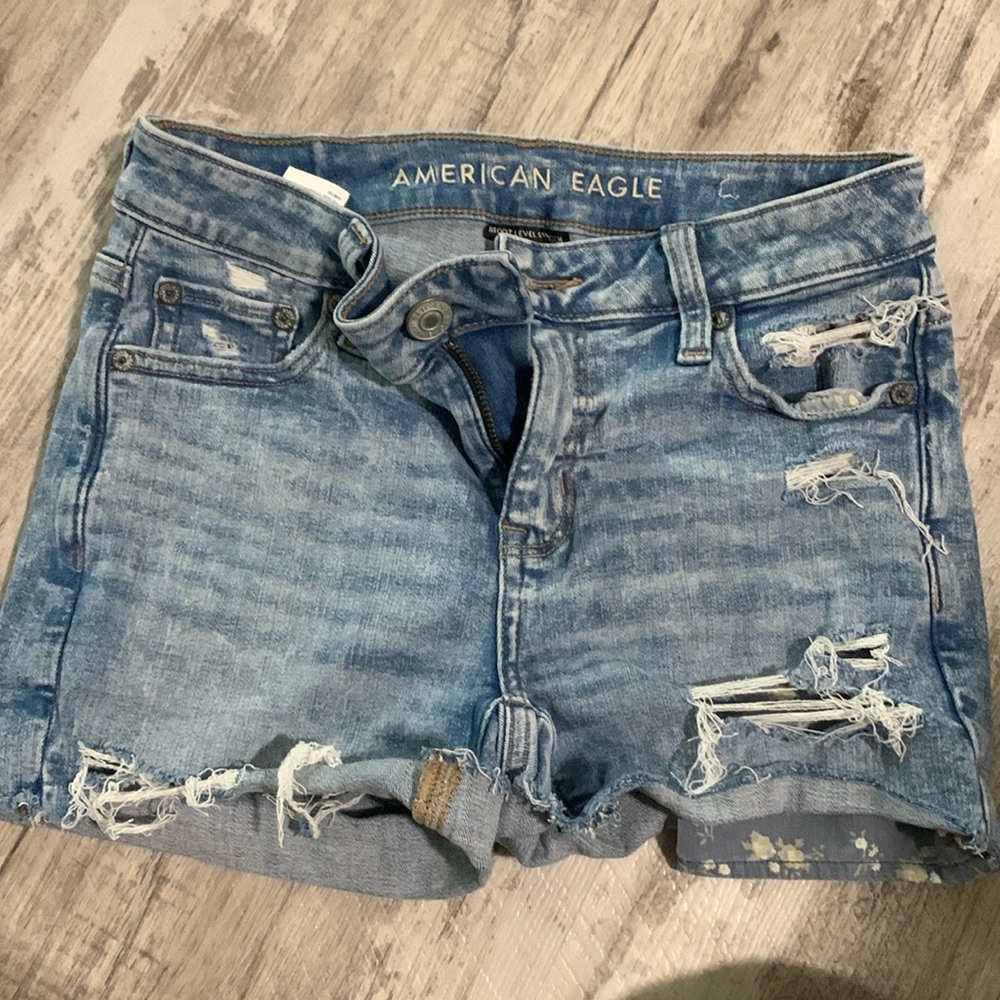 Womens American Eagle Denim Shorts Size 0